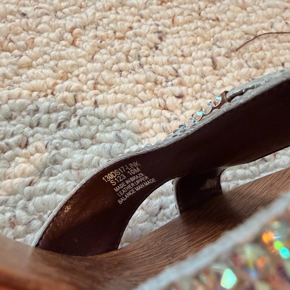 Dr. Scholl's Women's Glitter Mules - Silver - Picture 4 of 10